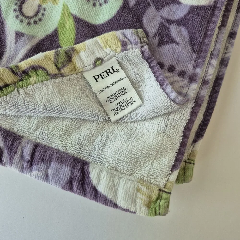 Peri Home Purple Yellow Floral 4 Piece Soft Bath and Hand Towels Set